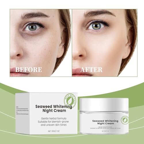 KunMan Seaweed Face Night Cream, Women Facial Moisturizer, Deep Hydrating, Repairing Barrier and Nourishing Skin, for Oily and Dry Skin, 7.05Oz — view 3