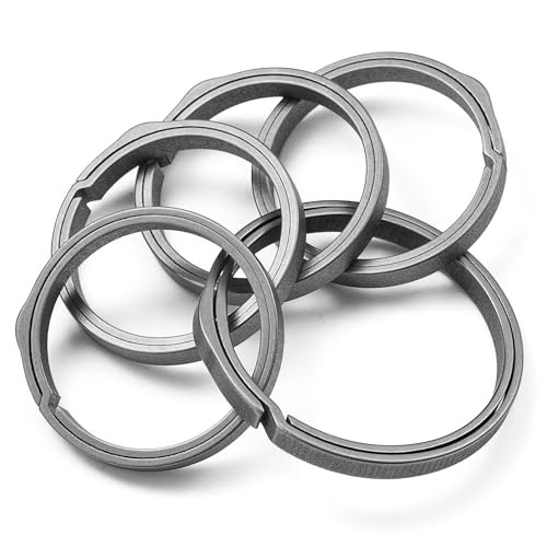 Image of TISUR Titanium Key Chain Rings, Heavy Duty Keychain Rings