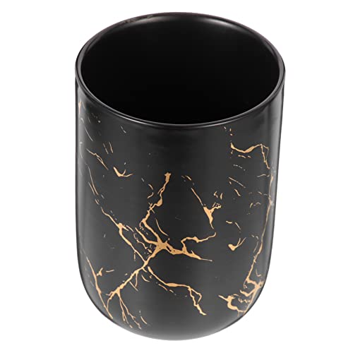 CANIGHT Portable Marble Pattern Toothbrush Cup Practical Water Mug for Travel Home Use Stylish Bathroom Accessory for Mouthwash and Toothbrush Storage