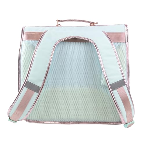 Cartable Papillons 38 cm vert pastel ANONYM à 2 compartiments - 7