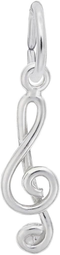 Rembrandt Elegant Treble Clef Charm - Metal - Sterling Silver