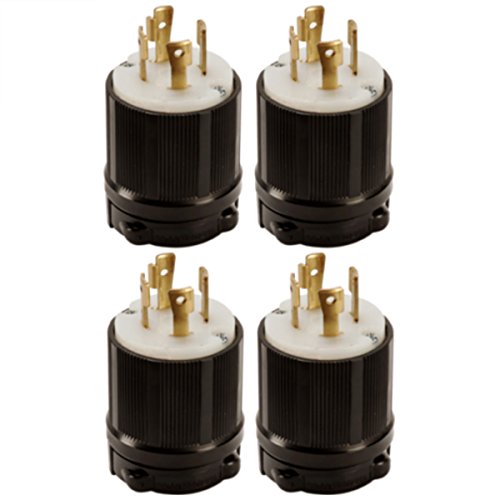 NEMA L17-30 Grounding Locking Plug, 30A 600V AC, 3 Pole 4 Wire, cUL Listed (4)