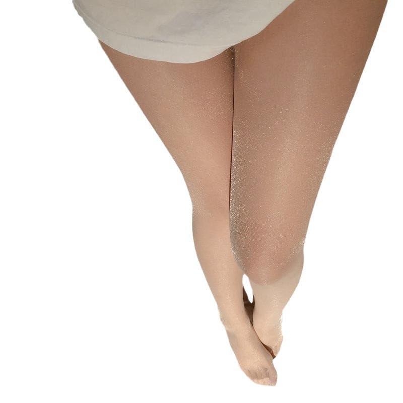 Image of Sheer Pantyhose for Women - Ultra Thin Control Top Tights, Comfortable Stretch Nylon Hosiery, Sexy Sparkly Fishnets