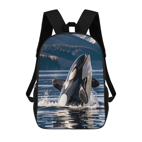 Laptop Backpack Orca Killer Whale Carry On Backpack Travel Backpack Computer Bag