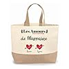 Sac cabas jute personnalisable "Les amours de " maman, mamie, tata, marraine, etc Cadeau Fête des mères, fête des grands-mères anniversaire Noël, cadeau personnalisé #2