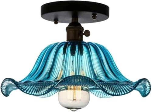 Luminaire semi-encastré en verre travaillé et métal durable
