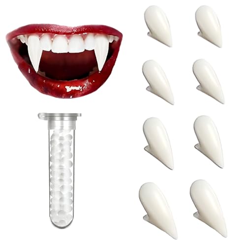 Kit de presas de vampiro presas de vampiro drácula de vampiro (branco)