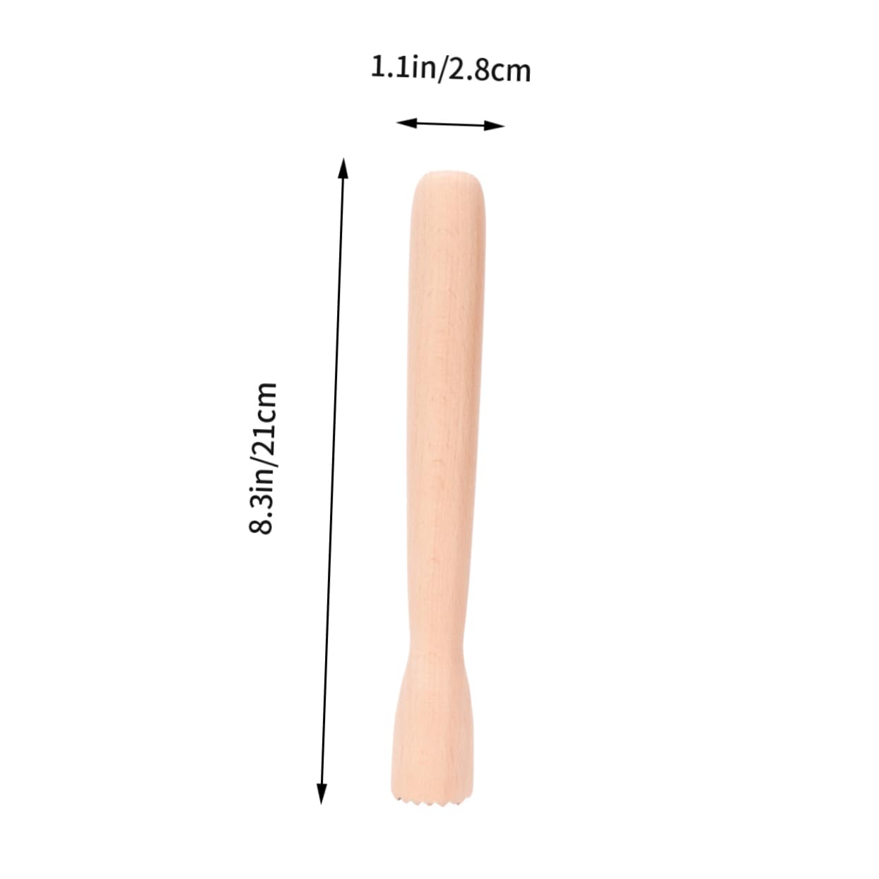 KICHOUSE Solid Popsicle Crushing Stick Food Grinding Rod Garlic Masher Wood Muddler Ergonomic Handle for Comfortable Use