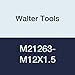 Walter Tools M21263-M12X1.5 Prototex HSS Machine Tap, VAP Finish, 9 mm Shank Diameter, 1.5 mm Thread Length, 21 mm Cutting Length, 100 mm Overall Length, M12 Cutting Diameter