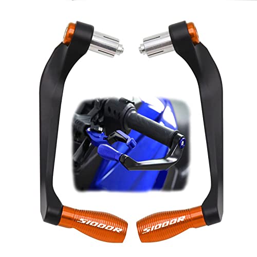 Protège-mains moto orange pour guidon de BMW S1000R modèles 2011 à 2023