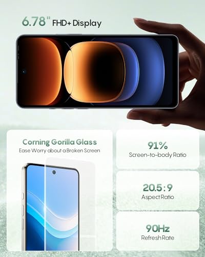 Ulefone Note 18 Ultra 5G Unlocked Cell Phones, 50MP + 50MP + 32MP Camera, MediaTek Dimensity 720 12+256GB 6.78" FHD+ Display, 5450mAh Android 13 Dual SIM, NFC IR Blaster Supported Mobile Phone- White