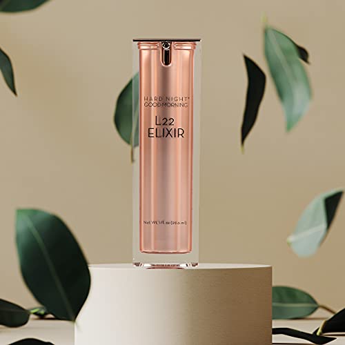 Hard Night Good Morning L22 Elixir - Collagen Cream Plumps, Hydrates, Smooths & Brightens Skin Helps With Fine Lines & Dark Spots, 1 Fl Oz #TOP3
