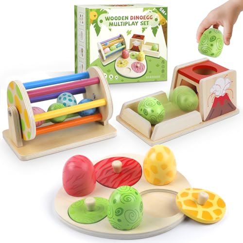 Jouet Montessori en bois pour animer les moments de jeu de bébé au salon