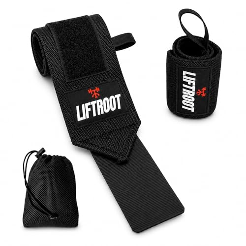 Image of Wrist Wraps with Thumb Loops for Men & Women | Adjustable Wrist Support for Weightlifting, Powerlifting, Bench Press & Strength Training