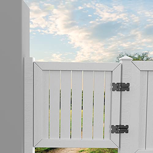 Bordersmover Self Closing Gate Hinges, Heavy Duty For Vinyl/Wood/Metal Fence thumb #4