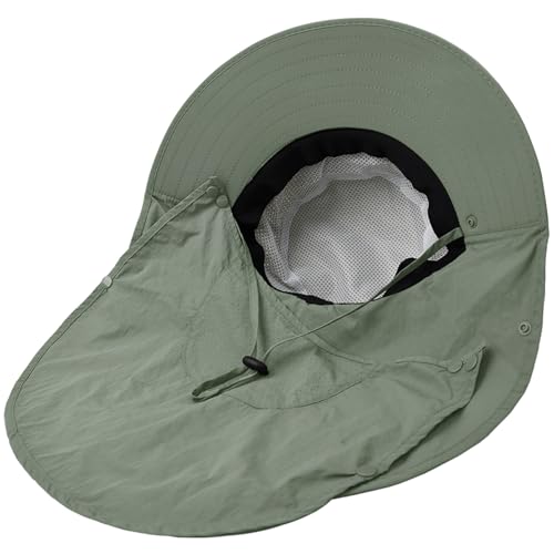 Image of Sun Hat for Men Women with Neck Flap,UPF 50+ UV Protection Fishing Hat