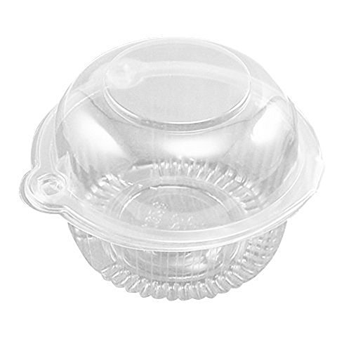 Ewanda store Single Individual Clear Plastic Cupcake Pod Cake Muffin Holder Carrier Cases