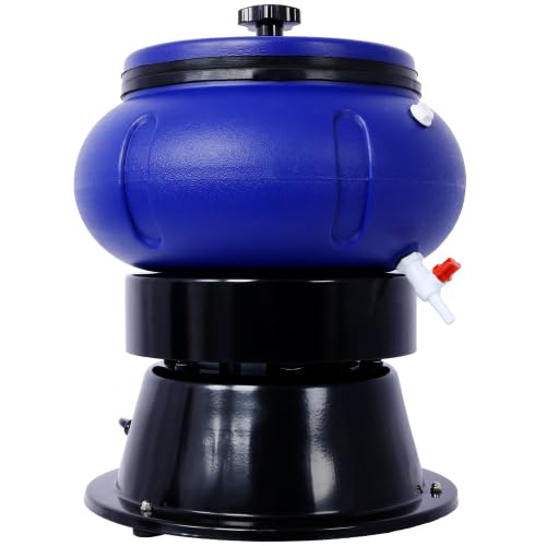18LBS Vibratory Tumbler - 120V 60Hz Metal Polishing Tumbler with Blue Bowl