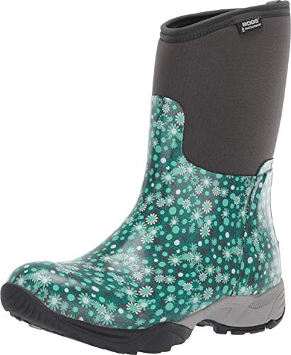 BOGS Daisy Multi Flower Gray/Turquoise 9