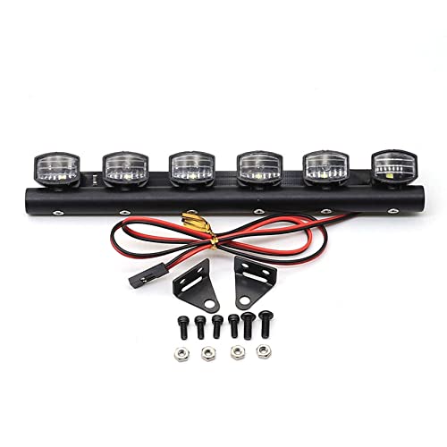 KEEDA RC Auto Dachlampe LED Lichtleiste für 1/8 1/10 RC Crawler Car Monster Truck HSP HPI TRX4 Tamiya CC01 Axial SCX10 D90 (6 LED)
