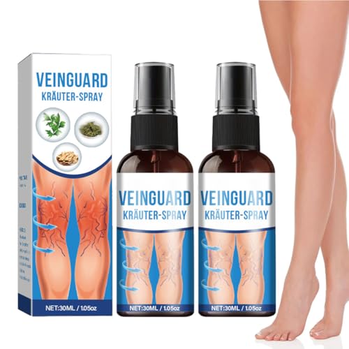 GXGM 2 Piezas de Varicose Veins Spray, 30 ml de Spray para Varices, Calmante Profesional para Varices en las Piernas, Mejora el Aspecto, Absorción Rápida para Todo Tipo de Pieles