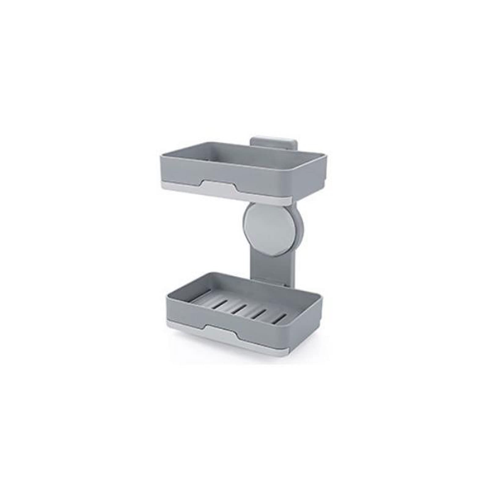 JINGYAN Soap Dishes The Soap Box Toilet Can Be Drained, Wall-mounted Holder, Bathroom Shelf(Gray)