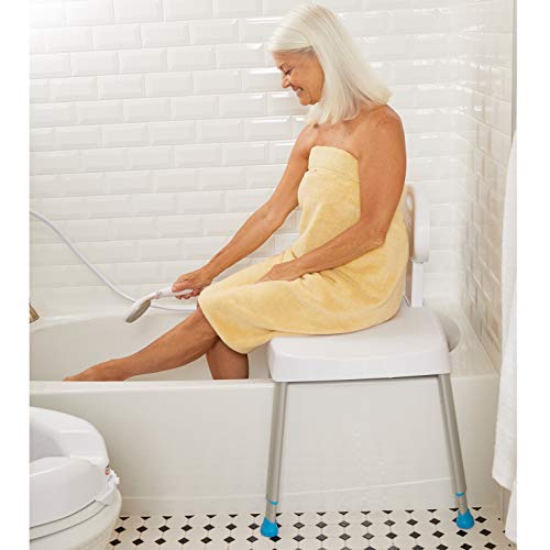 Carex Easy Transfer Shower Bench - Shower Chair For Elderly And Tub Transfer Bench For Bathtub, Shower Transfer Bench, Transfer Tub Bench With Back, Tub Bench Transfer Seat #TOP4