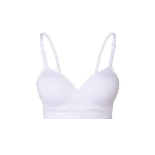 Lemef Wireless Bras for Women Seamless Padded Bras - Beige X-Large