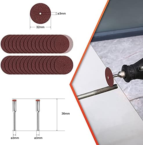 JUEMEL 60Pcs Cutting Wheel Set - Diamond, HSS, Resin Cutting Discs for Wood, Glass, Plastic, Stone, Metal