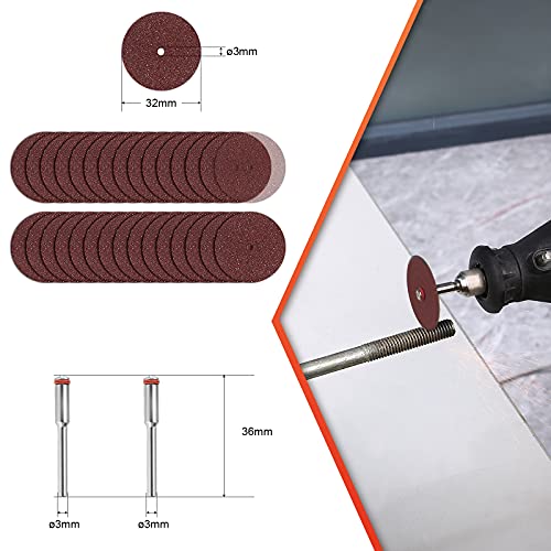 JUEMEL 60Pcs Cutting Wheel Set - Diamond, HSS, Resin Cutting Discs for Wood, Glass, Plastic, Stone, Metal