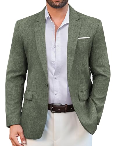 Vssjavun Mens Business Casual Blazers One Button Slim Fit Jacket