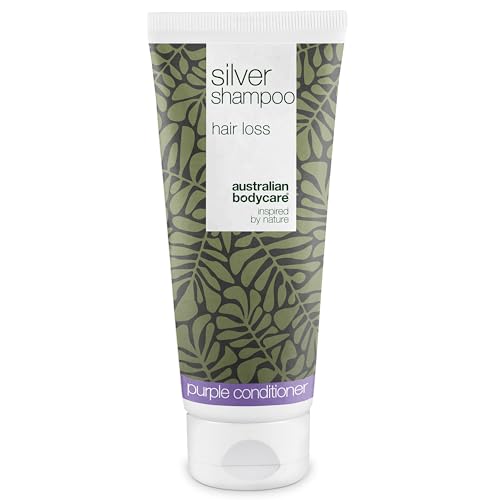 Champú de plata contra la caída del cabello y amarillez en cabellos rubios o grises, con biotina y cafeína para un cabello más fuerte y claro, antiamarillez