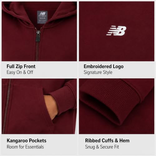 Image of New Balance Boys Zip Up Warm Fleece Hoodie Sweatshirt, Activewear 8-20