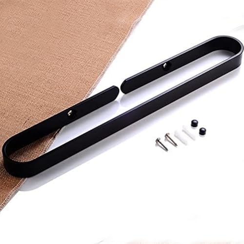 Toalleros de aluminio acabado negro mate modelo C pack de dos barras de 30 cm 7