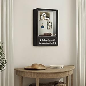 Dog memorial gifts  no longer by our side but forever in our hearts remembrance picture frame pet memorial shadow box  pet sympathy gifts for loss of dog   cucciolini doodles