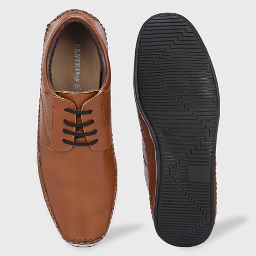 Image of Centrino Men's Casual Shoes |Stylish Lace-Up Design | Soft Cushioned Insole for Comfort | Lightweight & Breathable |Oxfords Walking, Office Comfortable Shoe |Classy Sneakers with Extra Comfort (7631)