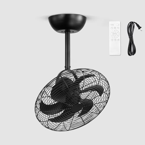LEDIARY 16 Inch Small Wall Mount Fan and Remote with Plug in Cord, Black by LEDIARY - Used condition - US$133.75