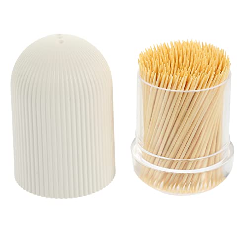 FOMIYES Bamboo Toothpick Holder 1 Set Multi-Function Picks Tea Tree Toothpicks Tooth Cleaner Double-Points Oral Care