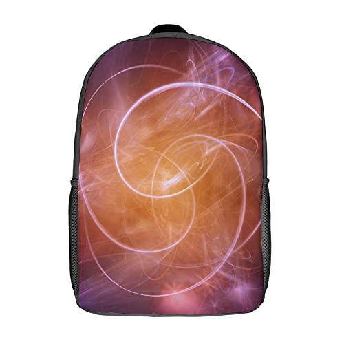 Sac d'école unisexe Fractal 17 pouces pour collégiens et lycéens style mode