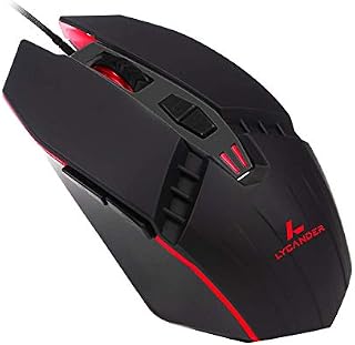 LYCANDER Gaming Mouse, Wired Optical USB Mice with Adjustable dpi up to 6400, 7 Buttons, LED, 1.5M Cable