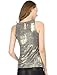 Allegra K Women's Metallic Tank Tops Shiny Sleeveless Party Disco Shirt Small Silver