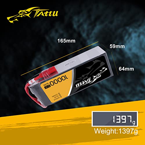 Tattu 10000Mah 22.2V 25C 6S Lipo Battery Pack With As150+Xt150 Plug For Dji S800 And Other Multirotors #TOP1
