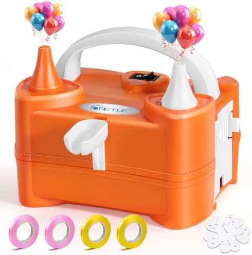 Luftballonpumpe Elektrisch,220V Ballonpumpe Elektrisch with 2 Düse | Intelligenter 2 Modus Pumpe Tragbar Luftballons Elektrischs,Für Geburtstagsfeiern, Party, Hochzeitsfeiern,Outdo