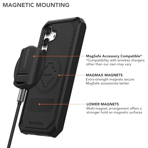Image of Rokform - Galaxy S24 Plus Case, Rugged Series, Magnetic Case with Twist Lock, Drop Tested Armor (Black)