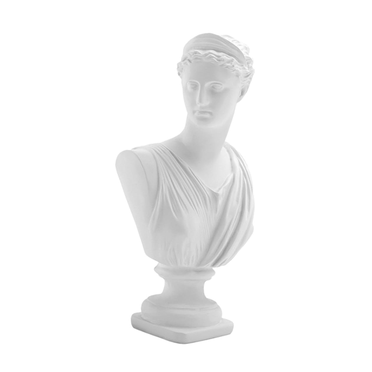 Buste délicat en résine blanche, décoration haut de gamme style artistique