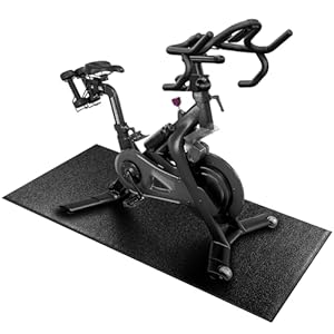 Exercise Equipment Mat Health & Fitness Exercise Bike Mat – Anti Fatigue Floor Mat, Fitness Mat, Treadmills Mat, Jump Rope Mat, Gym Mat Used On Hard Floors and Carpet Protection 24″x48″