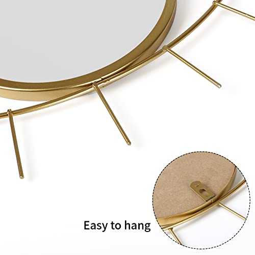 Khoyime Evil Eye Wall Mirror Decorative Gold Mirrors Metal Mirror With Tassels Great Wall Art For Bathroom Bedroom Living Room #TOP2