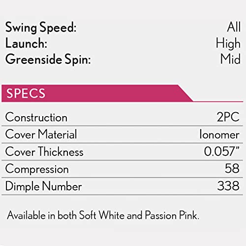 Srixon Soft Feel Lady Golf Balls - Passion Pink #TOP3