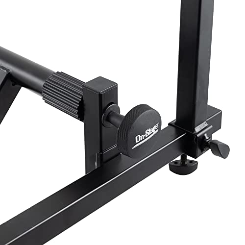 On-Stage KSA8500 Deluxe Keyboard Tier (Multi-Level Keyboard Support for Stacking Digital Pianos, MIDI Controllers, Synthesizers&Organs, Up to 66LBs, Adjustable Arm, Fits X-Style Stands, Black) - Thumbnail 6