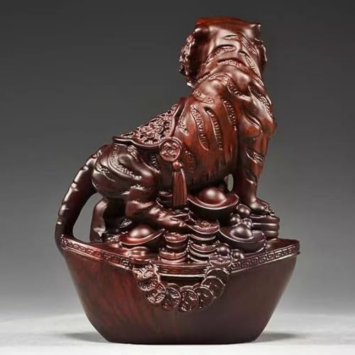 Estatua Tigre Feng Shui Pequeña de Madera para Suerte y Riqueza miniatura 6